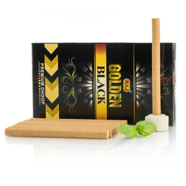 KADZIDEŁKA zapachowe Dhoop RAJ - Golden Black