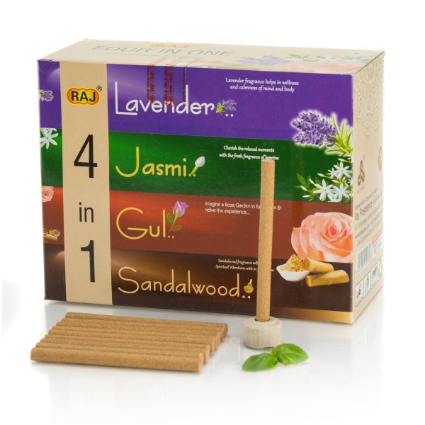 KADZIDEŁKA zapachowe RAJ Dhoop - 4in1 